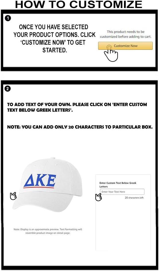 imagePersonalized Delta Kappa Epsilon DKE Greek Line HatWhite