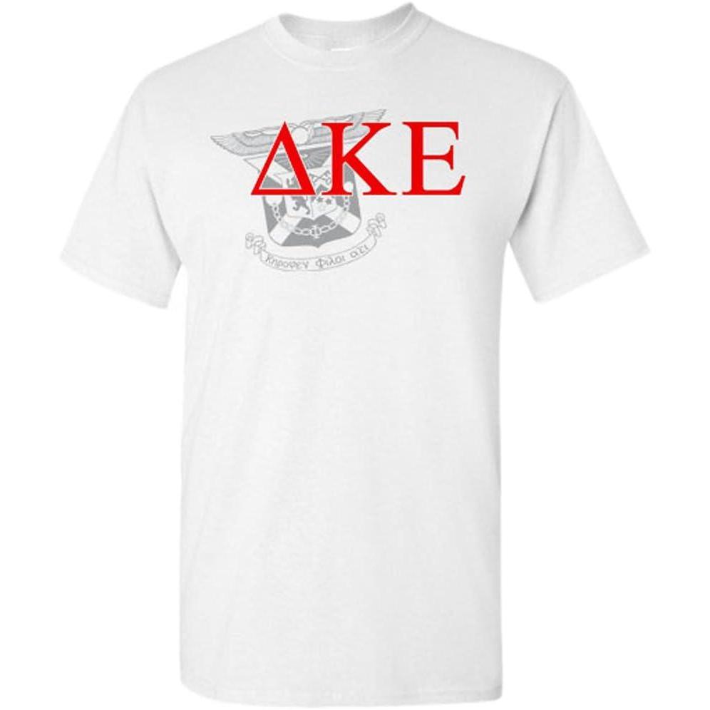 imageDelta Kappa Epsilon DKE Greek Crest TShirtLight Grey