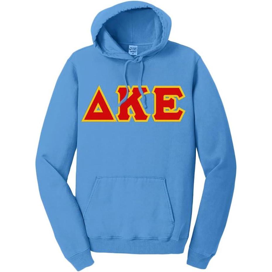 imageDelta Kappa Epsilon DKE PigmentDyed Lettered Hooded SweatshirtBlue Moon