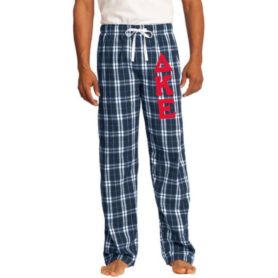 imageGreekgear Delta Kappa Epsilon DKE Flannel Plaid Pant PJsNavy Blue