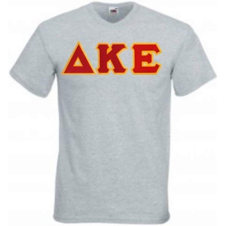 imageGreekgear Delta Kappa Epsilon DKE Lettered VNeck TShirtSports Grey