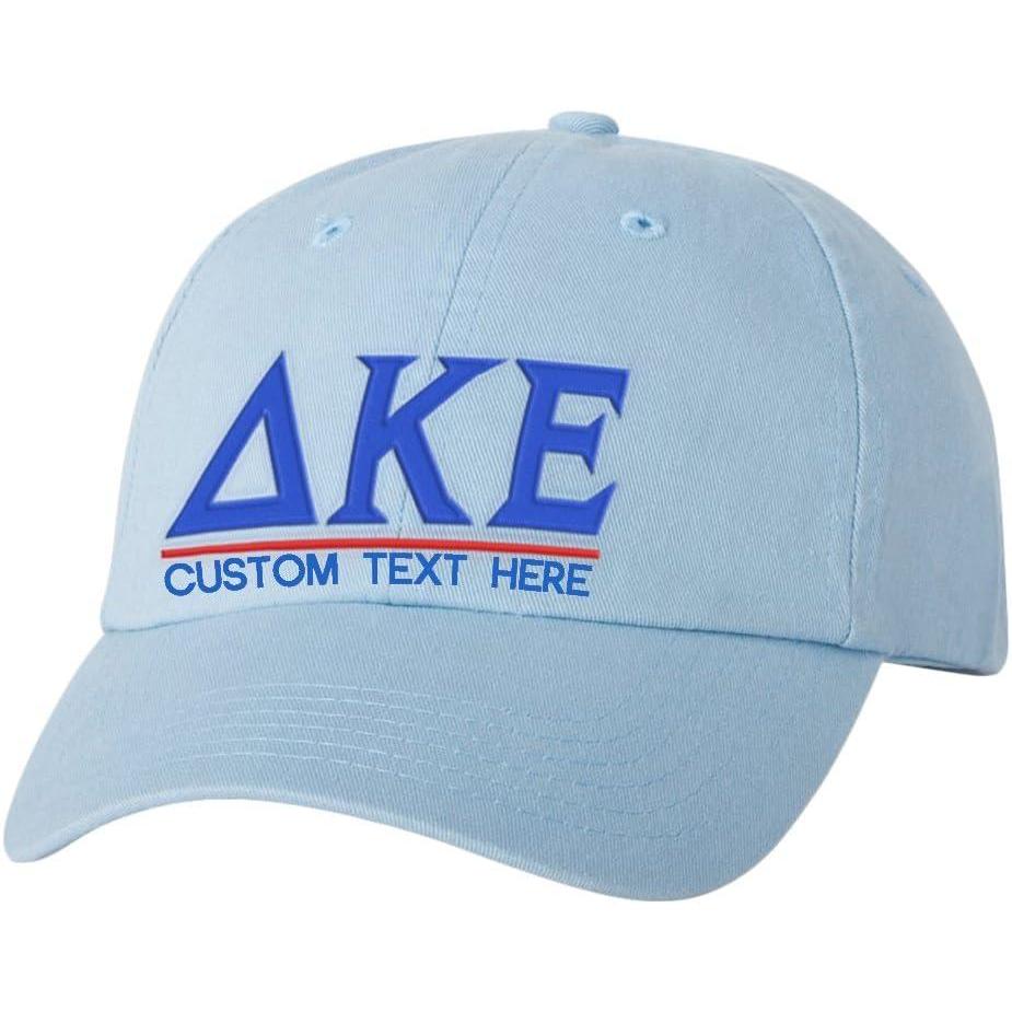 imagePersonalized Delta Kappa Epsilon DKE Greek Line HatLight Blue