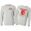 Delta Kappa Epsilon DKE World Famous Crest Long Sleeve T-Shirt(Light Grey)