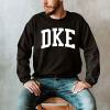 Greekgear Men’s Delta Kappa Epsilon DKE BIG TEXT Crewneck Sweatshirt Black(Black)