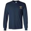 Delta Kappa Epsilon DKE Fraternity Crest Longsleeve Tee(Navy Blue)
