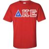 Delta Kappa Epsilon DKE Greek Letter American Flag Tee(Red)