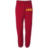 Delta Kappa Epsilon DKE Greek Lettered Thigh Sweatpants(Red)