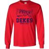 Delta Kappa Epsilon DKE Logo Long Sleeve Tee(Red)