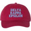 Delta Kappa Epsilon DKE Pigment Dyed Baseball Cap(Brick W/Light Blue Thread Color)
