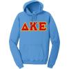 Delta Kappa Epsilon DKE Pigment-Dyed Lettered Hooded Sweatshirt(Blue Moon)