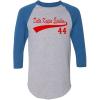 Delta Kappa Epsilon DKE Tail Year Raglan(Grey W/Royal Blue)