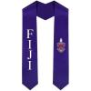 Fiji Fraternity Lettered Graduation Sash Stole With Crest(Purple)