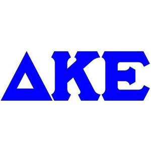 Delta Kappa Epsilon DKE Big Greek Letter Window Sticker Decal 4 Inches Royal Blue(Royal Blue)