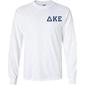 Delta Kappa Epsilon DKE Flag Long Sleeve T-Shirt(White)