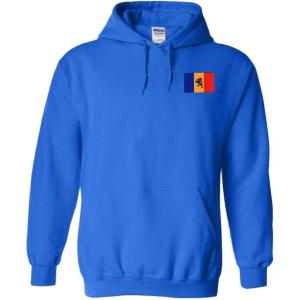 Delta Kappa Epsilon DKE Flag Patch Hooded Sweatshirt(Royal Blue)