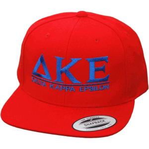 Delta Kappa Epsilon DKE Flatbill Snapback Hats Original(Red)
