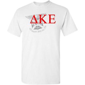 Delta Kappa Epsilon DKE Greek Crest T-Shirt(Light Grey)