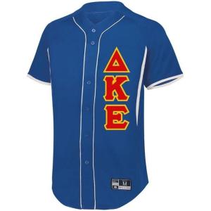 Delta Kappa Epsilon DKE Lettered Baseball Jersey(Royal/White)