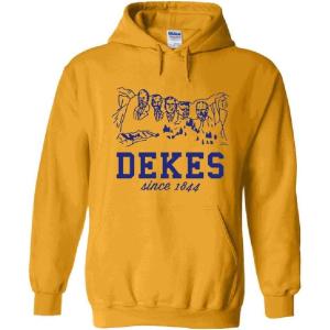 Delta Kappa Epsilon DKE Logo Hooded Sweatshirt(Gold)
