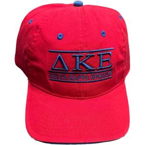 Delta Kappa Epsilon DKE Throwback Game Hat(Red W/Blue Thread Color)