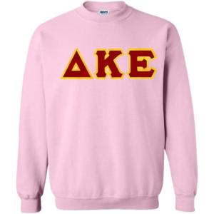 Delta Kappa Epsilon Lettered Crewneck(Light Pink)