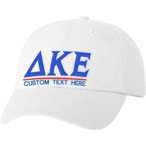 Personalized Delta Kappa Epsilon DKE Greek Line Hat(White)