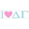 Delta Gamma I Love Bumper Sticker