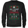 Delta Sigma Pi All I Want For Christmas Crewneck(Black)