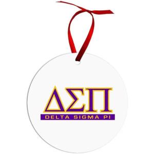 Delta Sigma Pi Classic Circle Ornaments