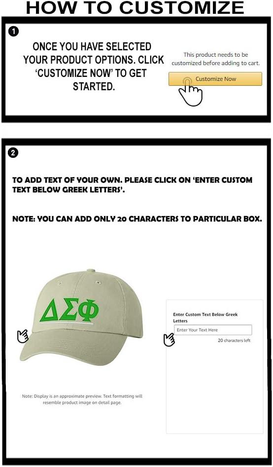 imagePersonalized Delta Sigma Phi Greek Line HatTan