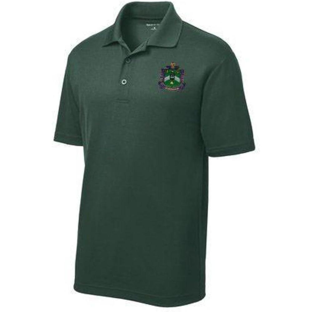 imageDelta Sigma Phi Emblem PoloDark Forest Green