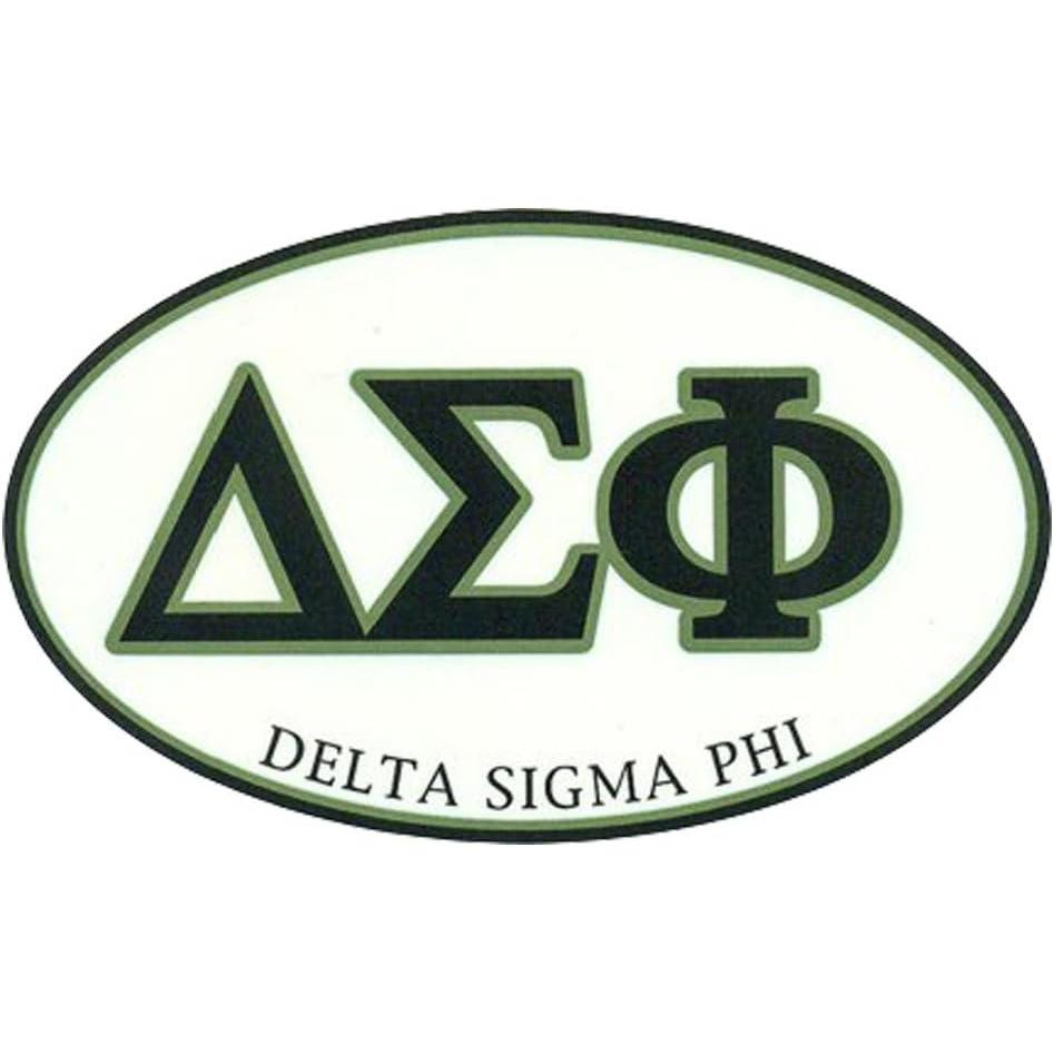 imageDelta Sigma Phi Euro Decal Oval Sticker
