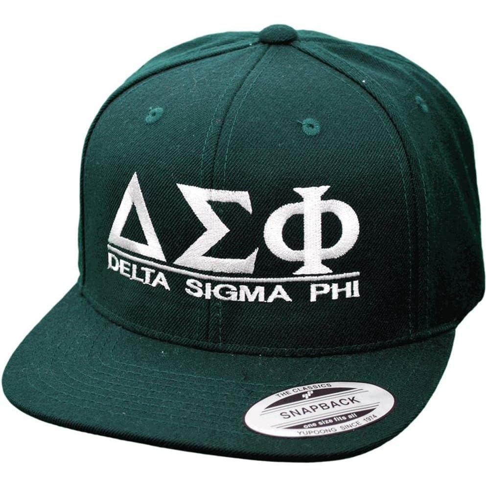 imageDelta Sigma Phi Flatbill Snapback Hats OriginalDark Green