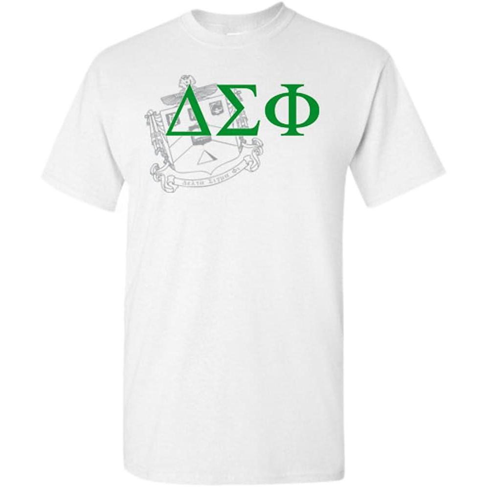 imageDelta Sigma Phi Greek Crest TShirtLight Grey