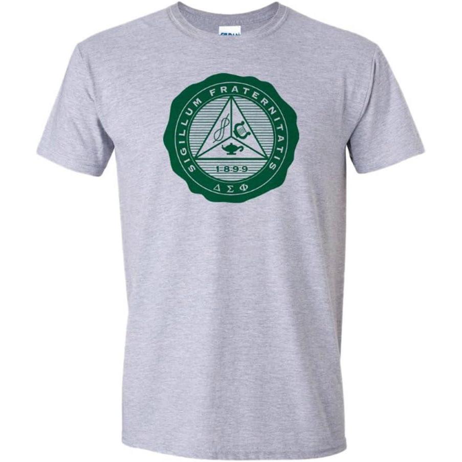 imageDelta Sigma Phi Seal Short Sleeve TeeSports Grey