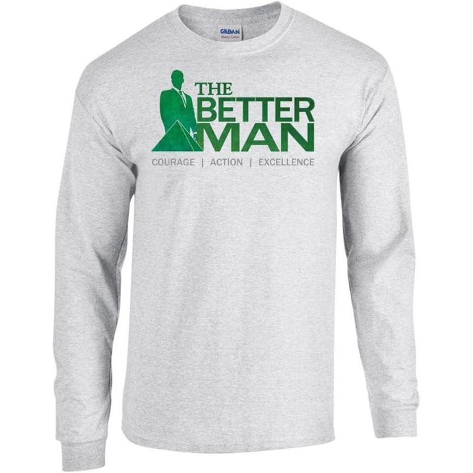 imageDelta Sigma Phi The Better Man Long Sleeve TeeLight Grey