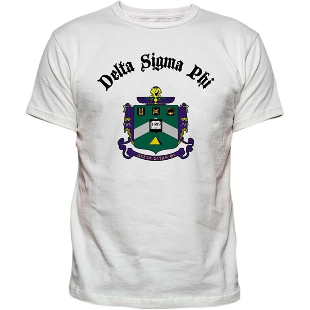 imageDelta Sigma Phi Vintage Crest TShirtWhite