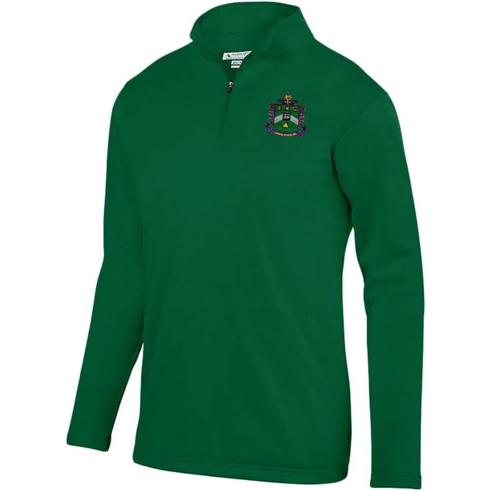 imageDelta Sigma Phi World Famous Crest Wicking Fleece PulloverDark Green