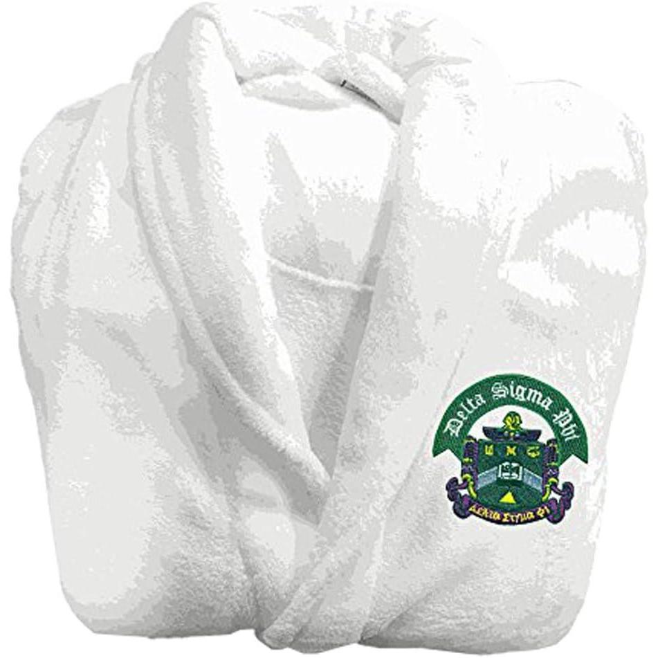 imageGreekgear Delta Sigma Phi Bathrobe BlackWhite