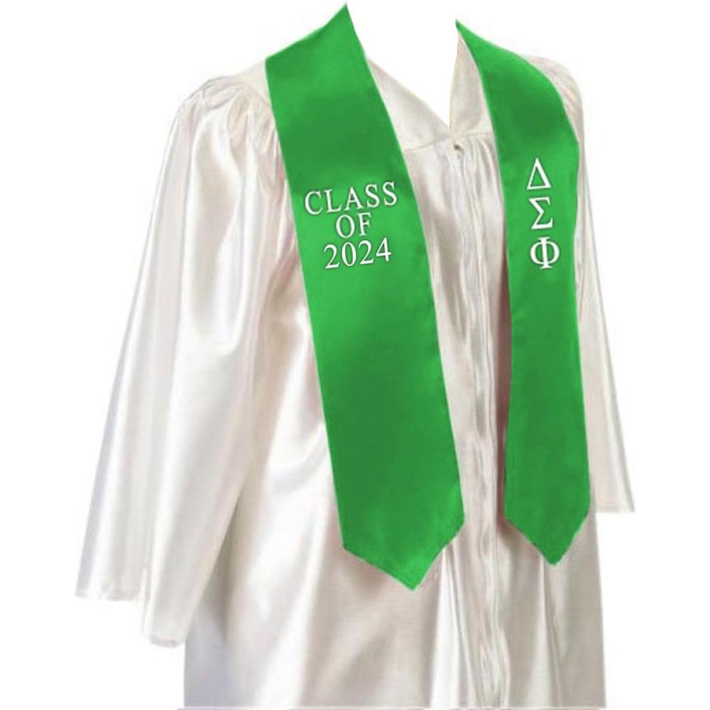 imageGreekgear Delta Sigma Phi Embroidered Graduation Sash Stole