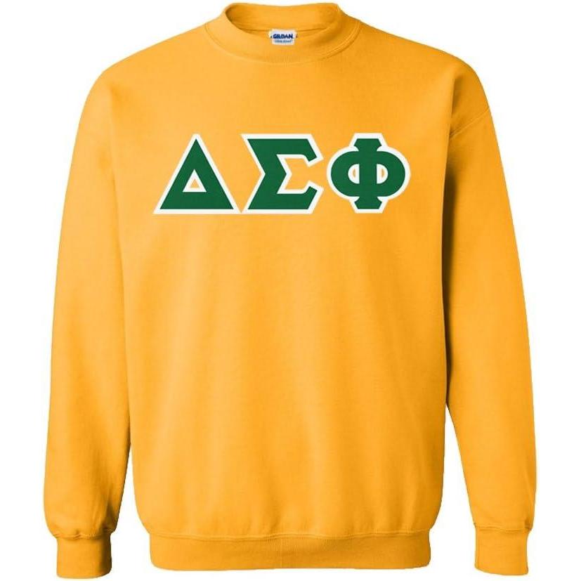 imageGreekgear Delta Sigma Phi Lettered CrewneckAthletic Gold