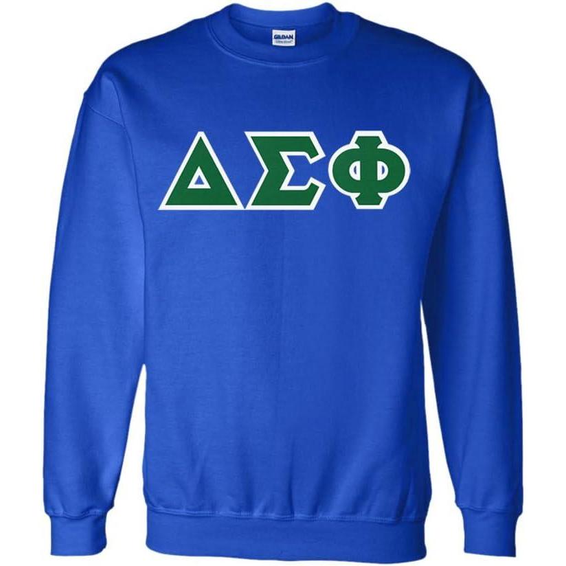 imageGreekgear Delta Sigma Phi Lettered CrewneckRoyal Blue