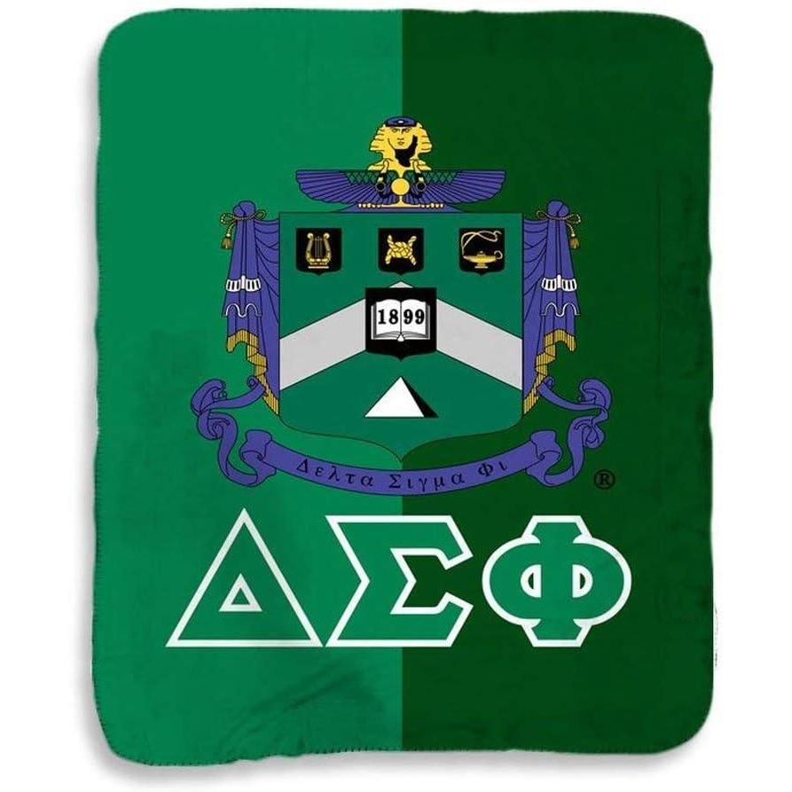 imageGreekgear Delta Sigma Phi Two Tone Sherpa Lap Blanket