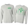 Delta Sigma Phi World Famous Crest Long Sleeve T-Shirt(Light Grey)