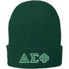 Delta Sigma Phi Big Greek Lettered Knit Cap(Athletic Green)