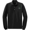 Delta Sigma Phi Emblem Long Sleeve Polo(Black)