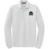 Delta Sigma Phi Emblem Long Sleeve Polo(White)