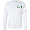 Delta Sigma Phi Flag Long Sleeve T-Shirt(White)
