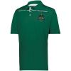 Delta Sigma Phi Greek Crest Emblem Defer Polo(Forest/White)