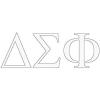 Delta Sigma Phi Greek Letter Window Sticker Decal